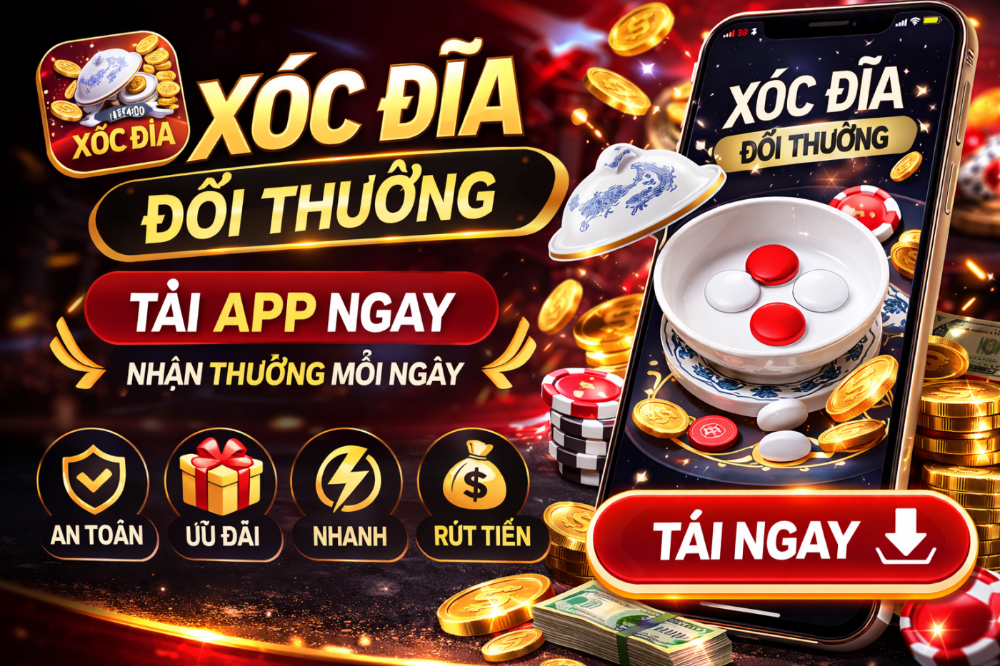 Các bước tải xóc đĩa đổi thưởng mới nhất
