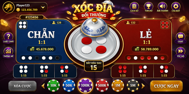 Game xóc đĩa đổi thưởng thời công nghệ